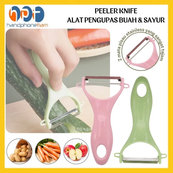 Pisau Pengupas Kulit Buah & Sayur / Peeler Knife Alat Kupas Wortel Kentang Apel / Parutan Pengupas Serbaguna Handphone Tiam