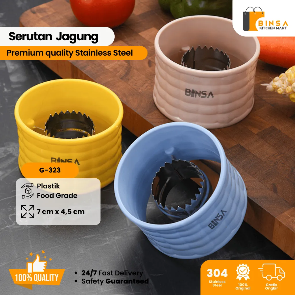 BINSA - Pengupas Jagung Manual Cepat Alat Serut Jagung Hemat Waktu Energi Food Grade G-323