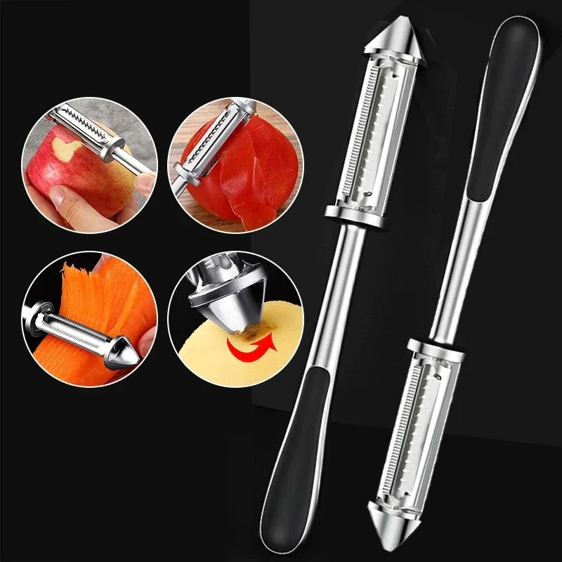 Pisau Pengupas Buah Sayur Multifungsi - Peeler Knife Stainless 5 in 1 Serba Guna