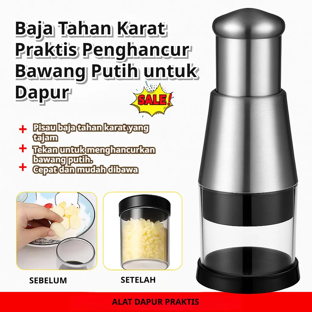 [Tidak Rusak Selama 10 Tahun] Alat bawang putih cincang/Peralatan dapur stainless steel/Perajang Sayuran Multifungsi/Perajang Makanan Listrik/alat pemotong sayuran elektrik/Pengupas Rumah Tangga/penggiling bawang putih/alat pengupas bawang otomatis