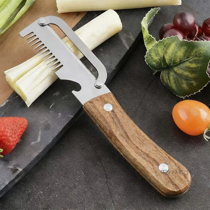 Pisau Pengupas Multifungsi 3IN1/Stainless Steel Tahan Karat/Alat Pengupas Buah Sayur/Pemotong Daun Bawang Prei Praktis komey