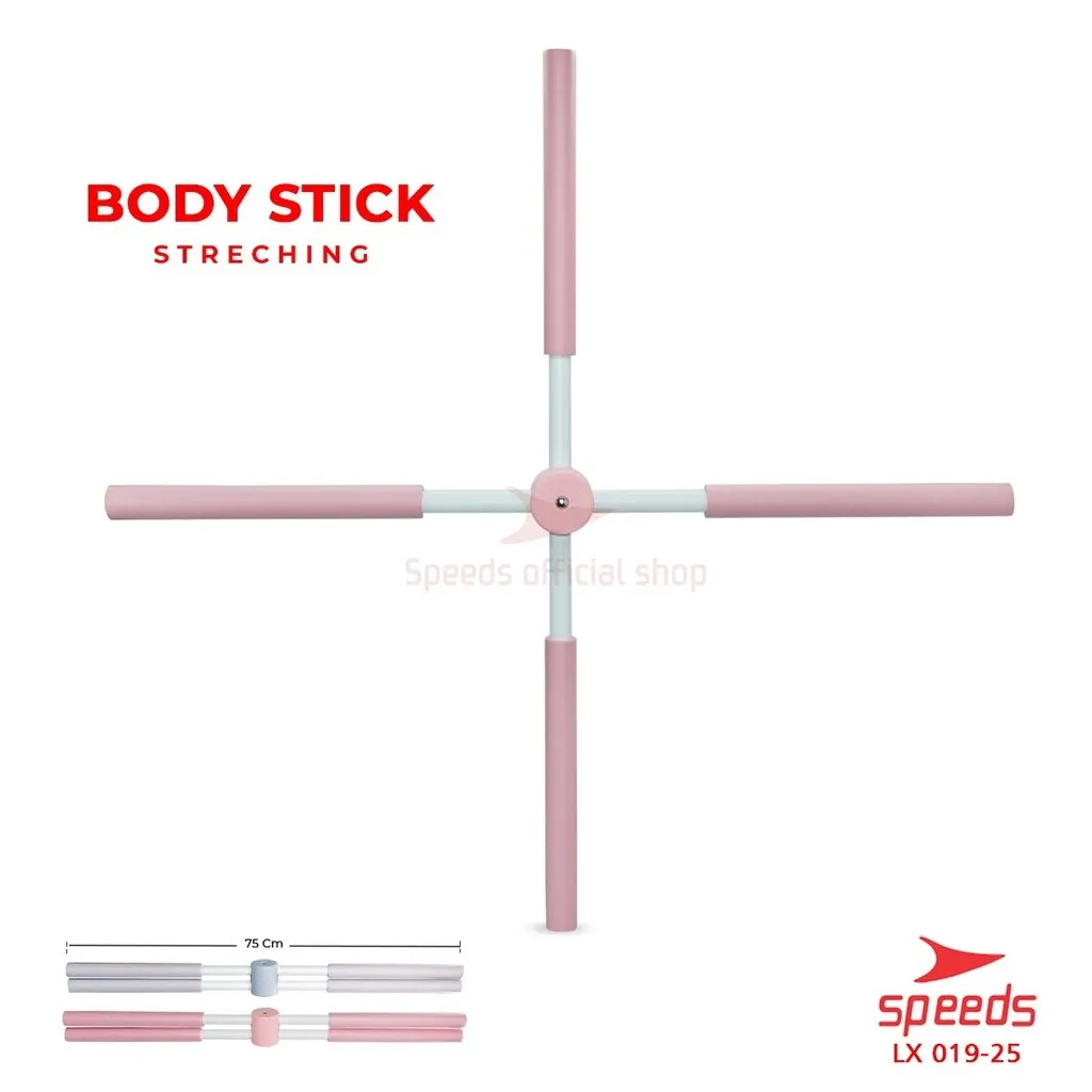 SPEEDS Tongkat Yoga untuk Latihan Yoga Pilates Yoga Stick Lipat Putar Alat Latihan Punggung 019-25