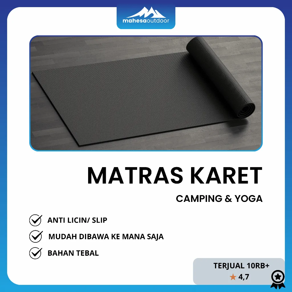 Matras Olahraga Camping Yoga Hiking Gunung Gulung Bahan Anti Slip(tanpa list samping)