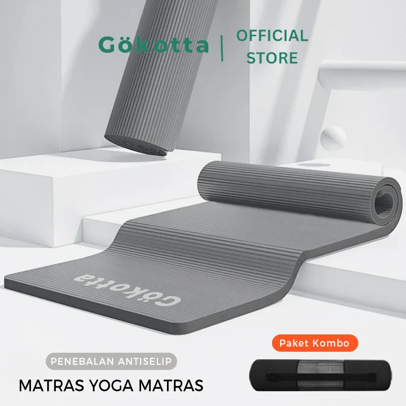 GOKOTTA Yoga Mat/ Matras Yoga Anti Slip/ Matras Tebal Premium Matras Olahraga Sport & Pilates Mat/ Yoga Mat/ Matras Anti Slip