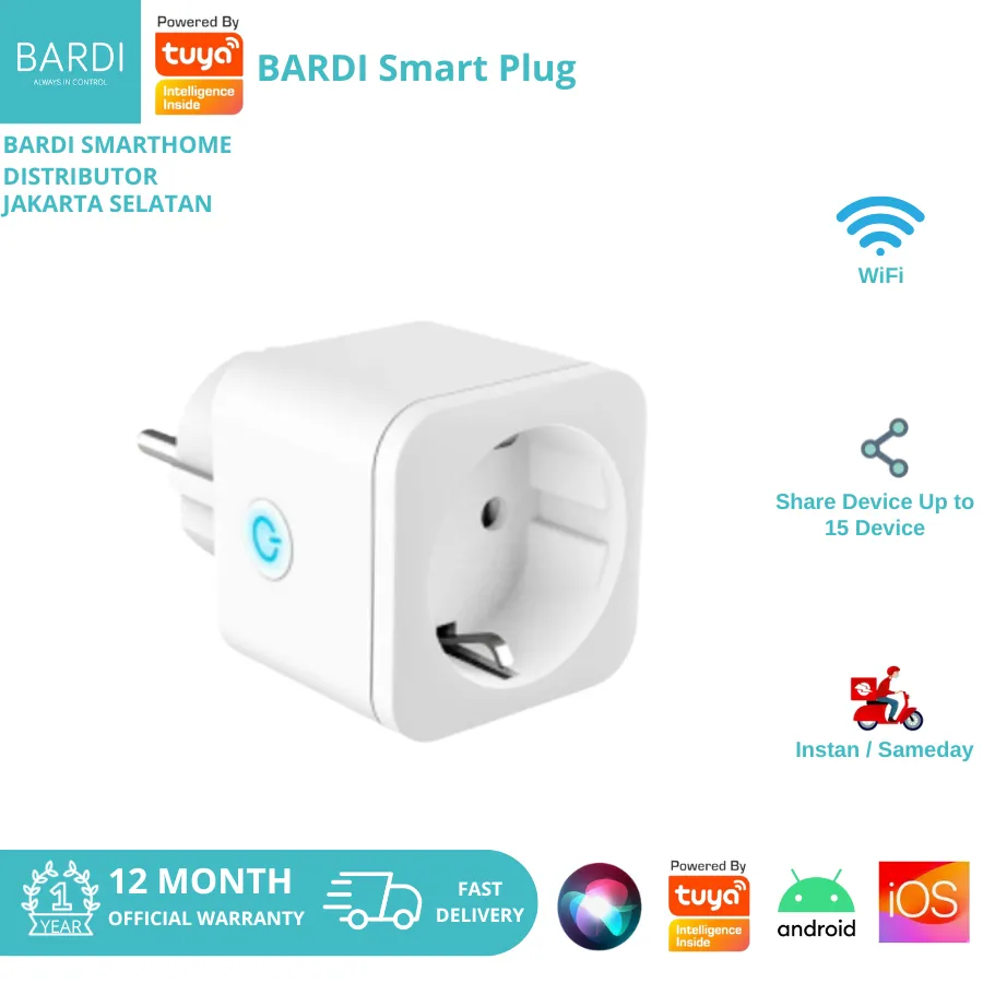BARDI Smart PLUG WiFi Wireless Colokan - IoT Smart Home