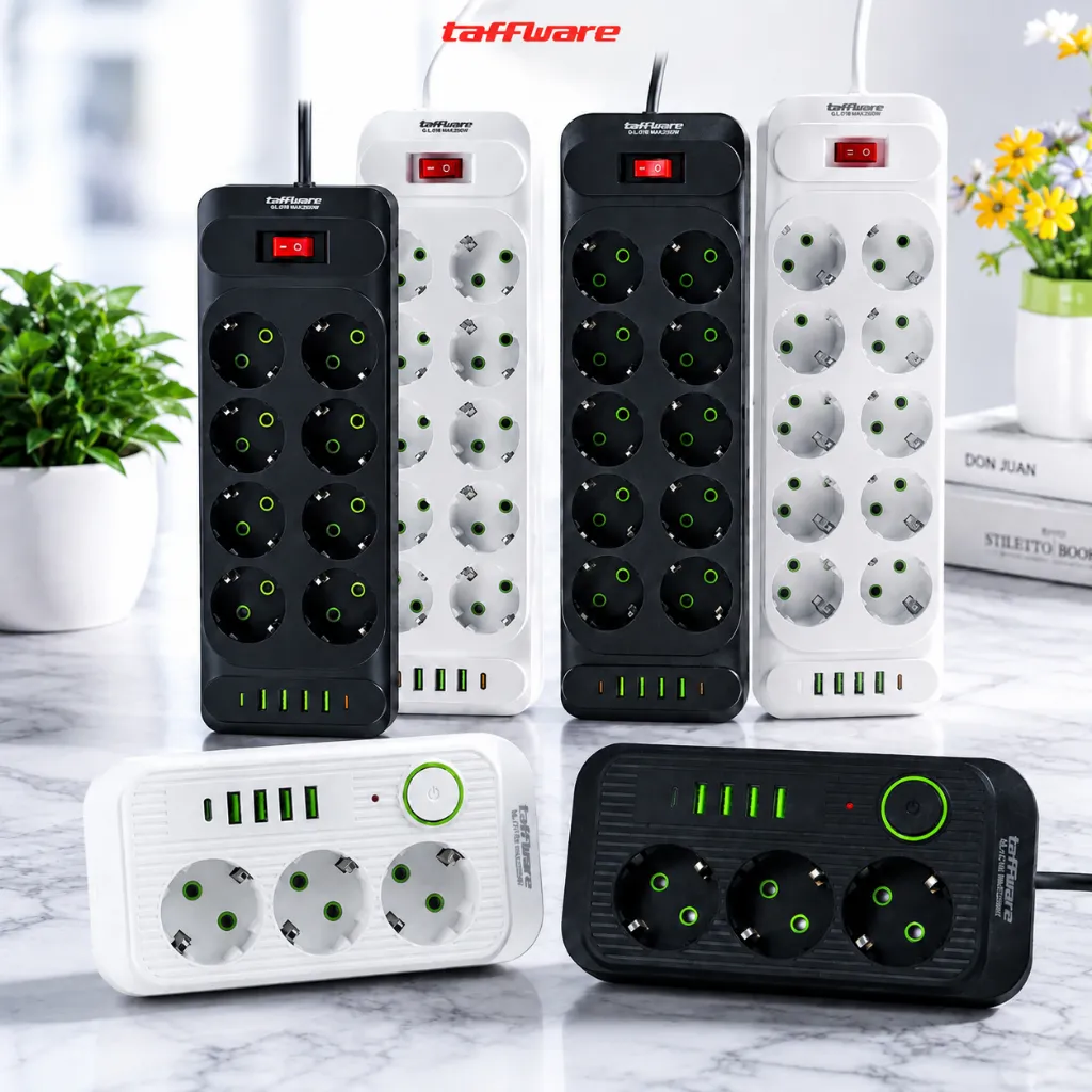 2M Stop Kontak 10 Plug + 4 USB Port + Type C Tipe C 10A 110 - 250V 2500W Charger Cas EU 3 4 6 8 10 Plug Lubang Cas Colokan Listrik 2.1A Smart Home Tanam QL-1077U QL-1078U QL-1071U QL-1072U QL-1075U QL-1074U
