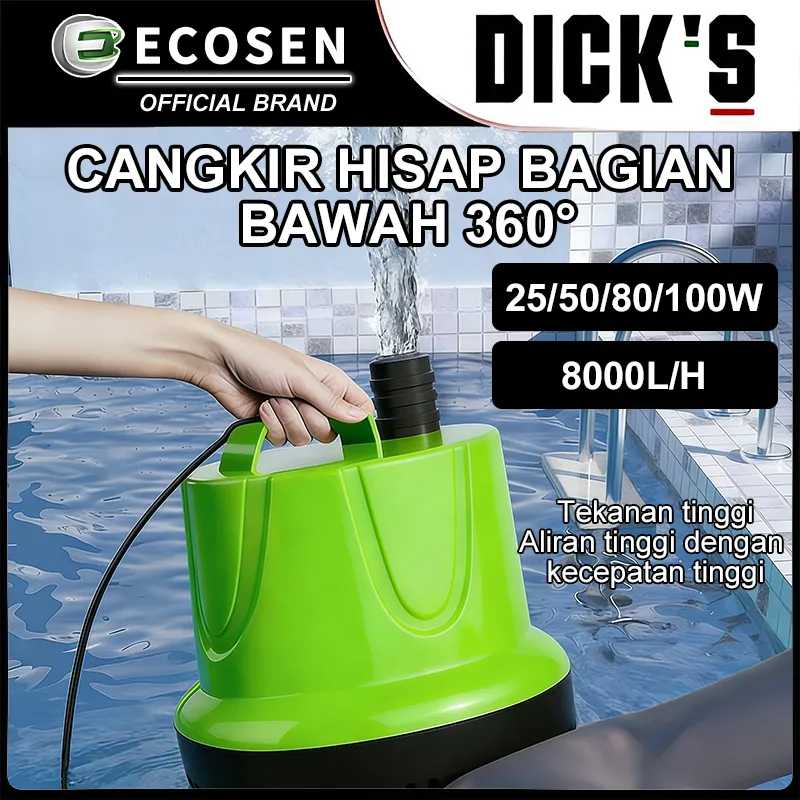 DICKS 8000L/H Pompa Air buruk Pompa Air Celup Aquarium 25w 50w 80w 100w pompa akuarium pompa air aquarium Pompa sumur dangkal CELUP AQUARIUM pompa air kolam ikan pompa air celup pompa air shimizu