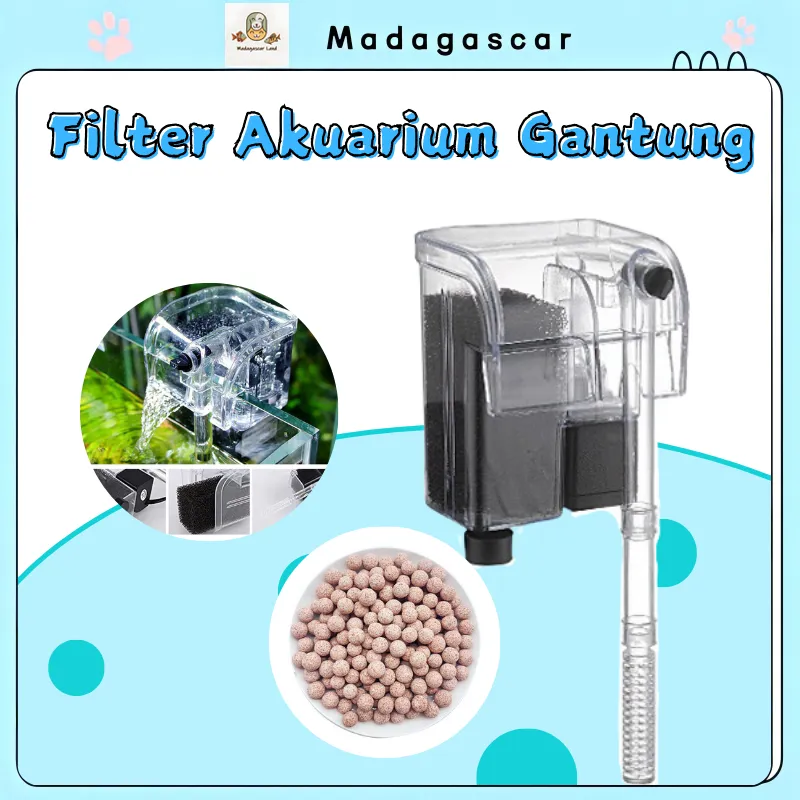 [MADA] Filter aquarium Filter air aquarium Pompa aquarium mini Filter eksternal tangki ikan akuarium air jatuh pompa filter penggantung tangki ikan / filter akuarium gantung / Filter Gantung Aquarium Aquascape 0065