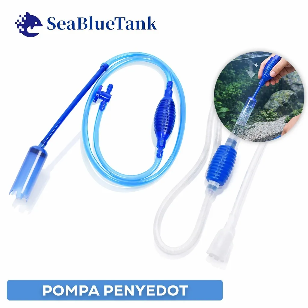 seabluetank Alat pembersih PJ09 / PJ41 pompa penyedot vakum tangki ikan bersih akuarium 1.5m/1.7m/2.6m yang mudah dioperasikan