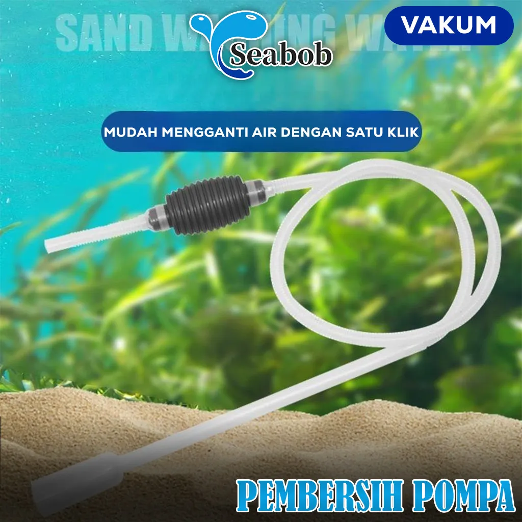 SEABOB Alat pembersih PJ09 /pompa penyedot vakum tangki ikan bersih akuarium 1.5m/1.7m/2.2m yang mudah dioperasikan