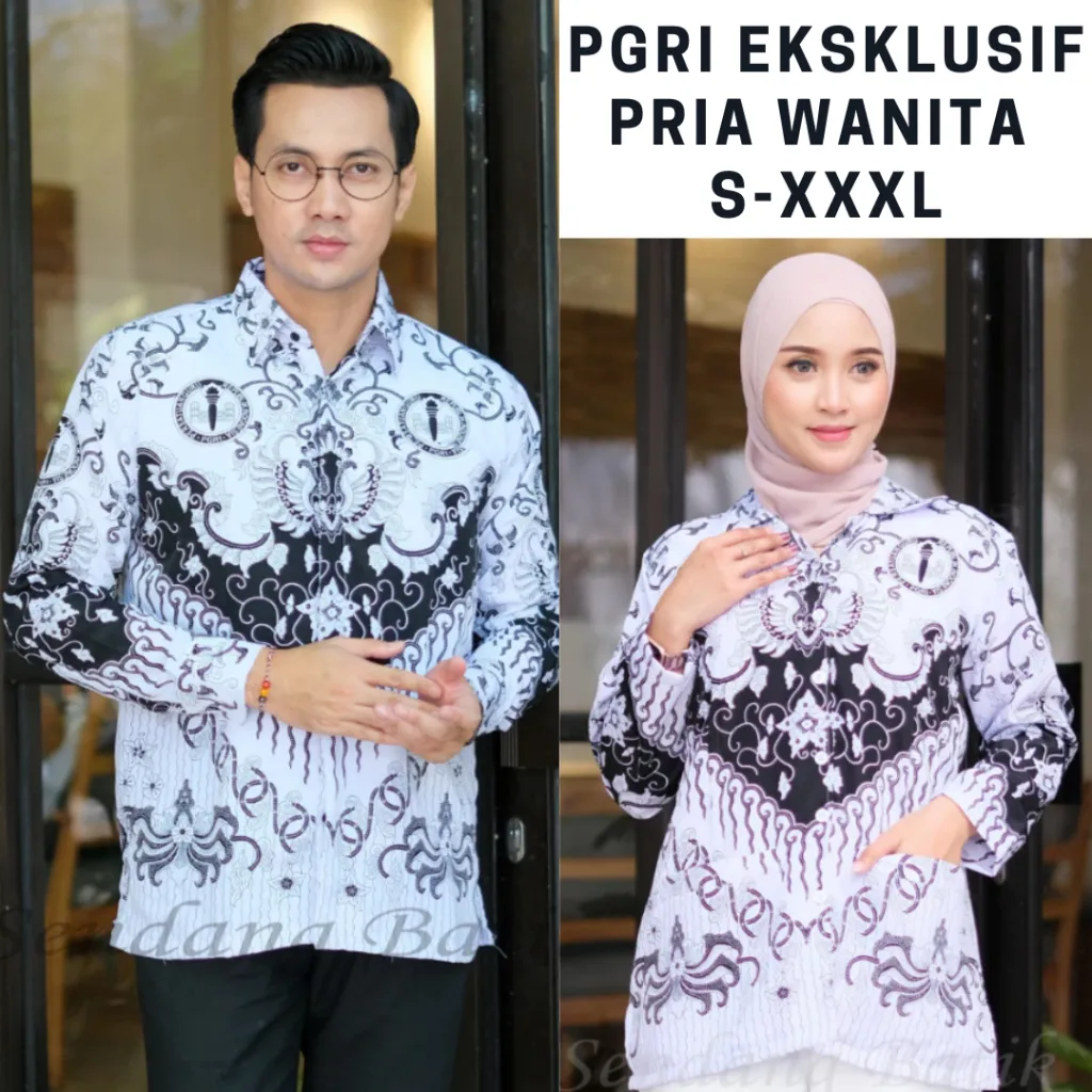 Batik PGRI Furing Eksklusif - Seragam Resmi Guru Pendidikan - Elegan & Nyaman - Varian Pria dan Wanita