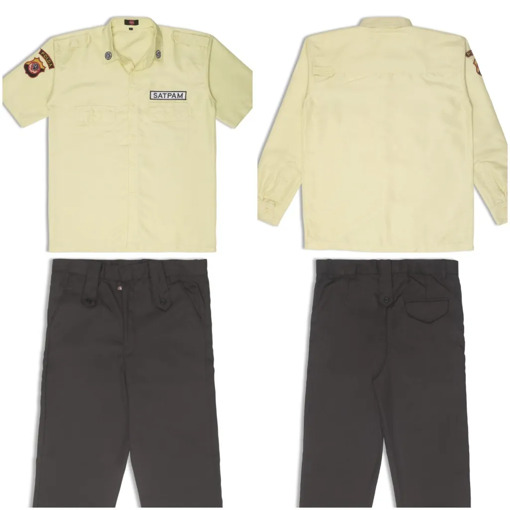 SERAGAM SATPAM NASIONAL PDL PDH CELANA KEMEJA KAOS SECURITY PAKAIAN BAJU DINAS HARIAN/LAPANGAN