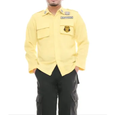 Nadira Seragam Satpam Original PDL PDH Krem Coklat Terbaru Pakaian Dinas security