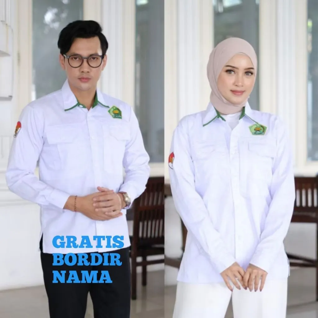 Baju PDH KEMENAG PUTIH Lengan PANJANG / Baju Putih pppk / Seragam putih asn dan pns pria dan wanita S-XXXL