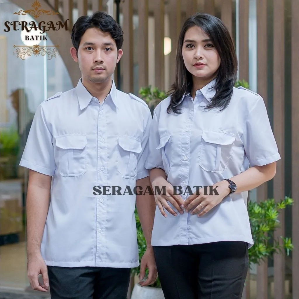 Baju Dinas Putih Pns Pria Baju Pdh Putih Seragam Putih Pns Baju Putih Pns PDH pria panjang/pendek