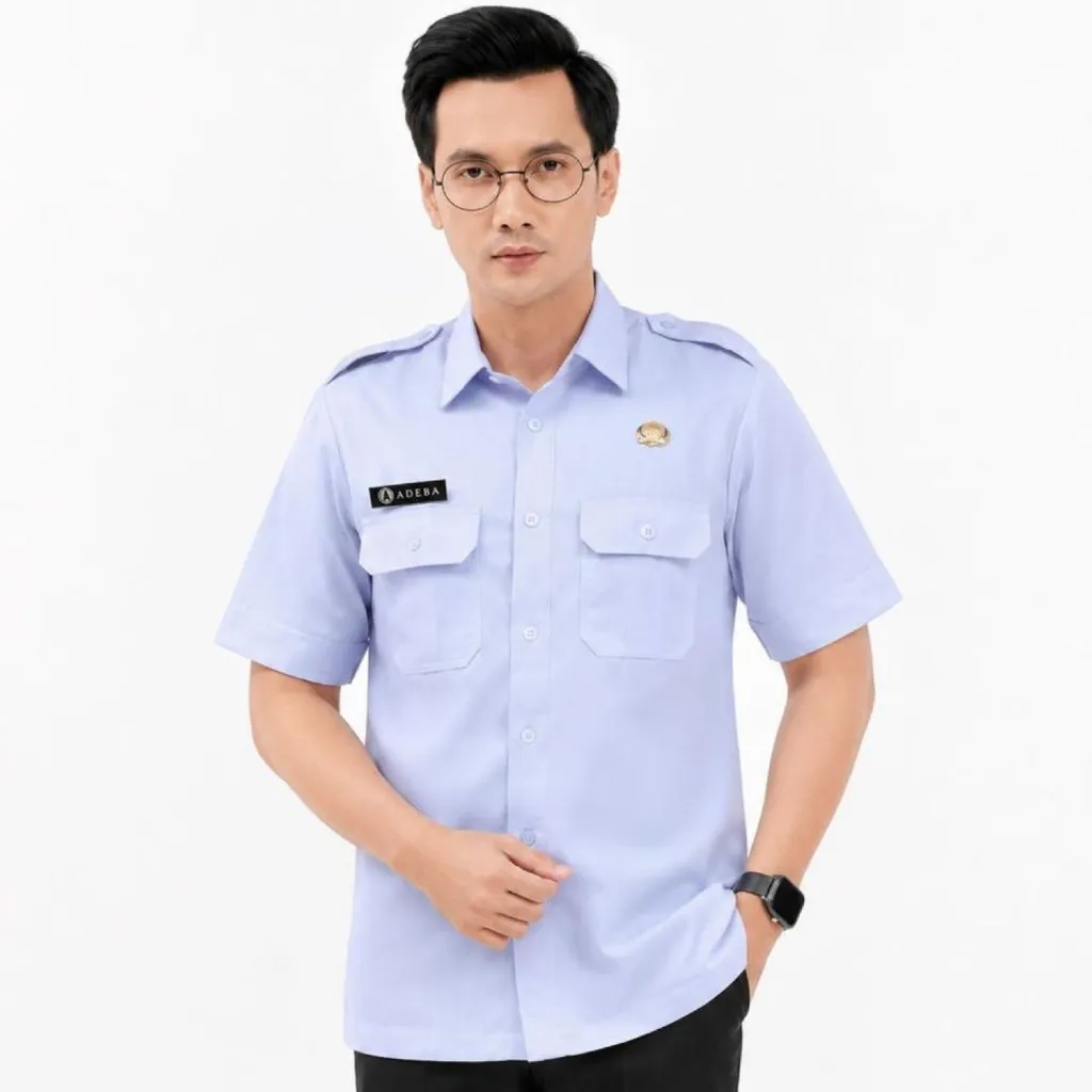 KEMEJA KERJA PUTIH - Kemeja PDH Putih Pria Nyaman Dipakai, Adem, dan Elegan