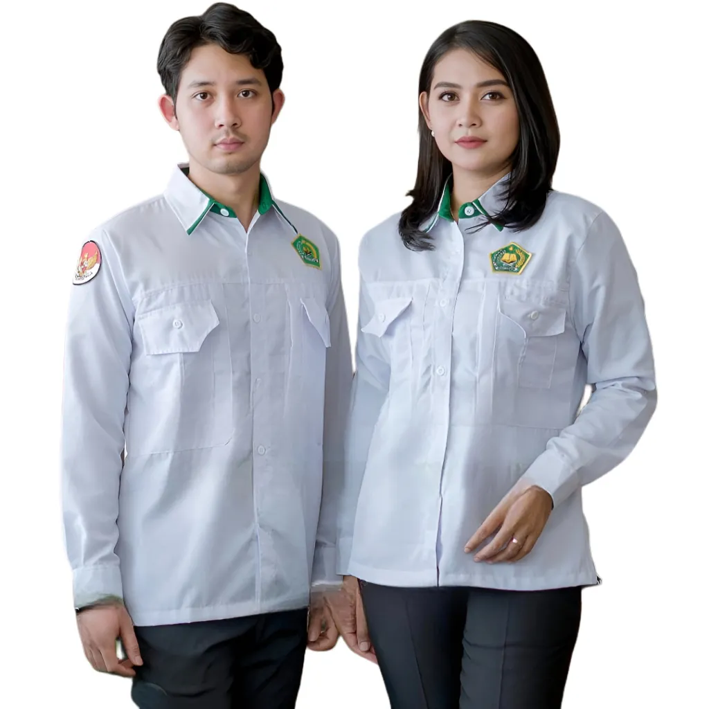 Kokobatik - Seragam Dinas Kemenag Putih Pria dan Wanita