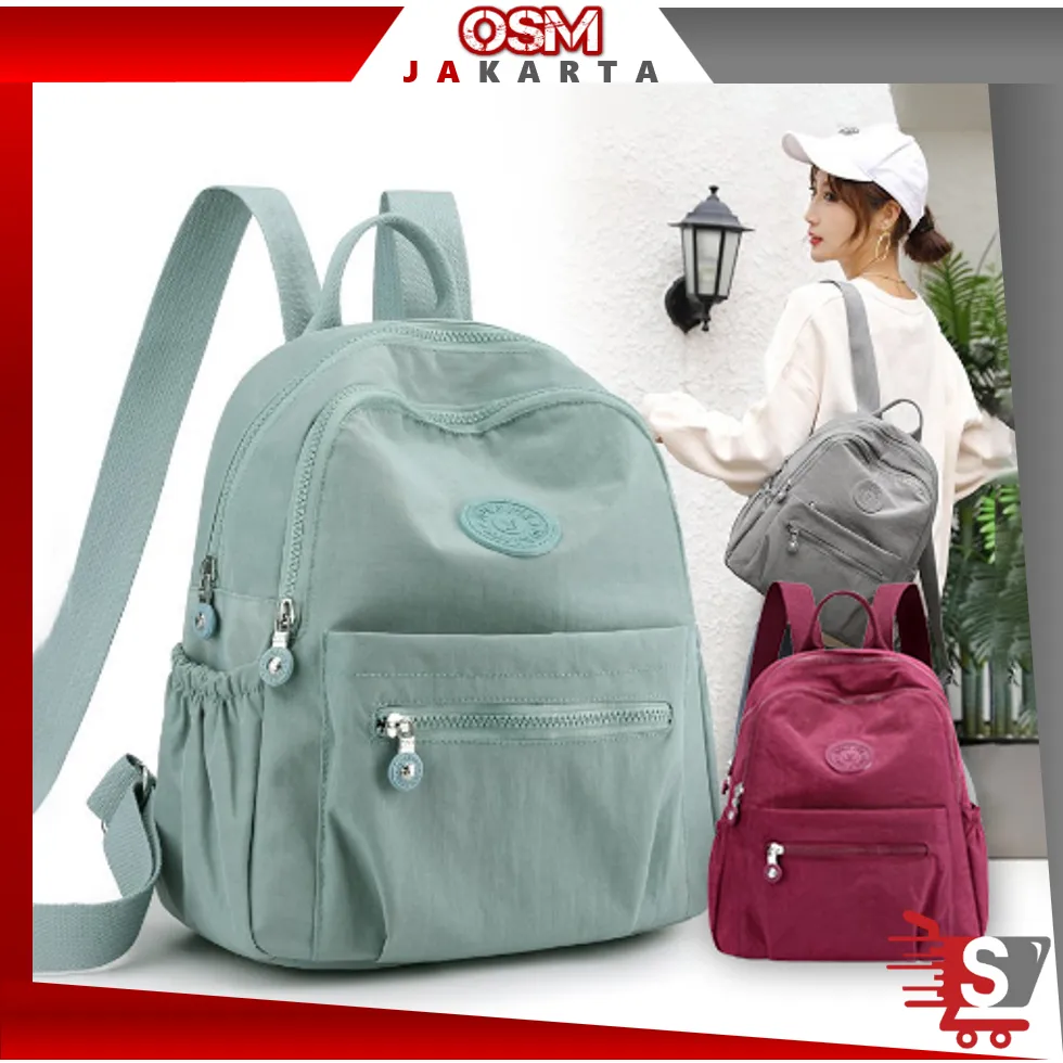 OSM JKT T5869 Tas Ransel Wanita Backpack / Tas Ransel Wanita Import Fashion / Backpack Sekolah / Tas Kerja Simple / Tas Wanita