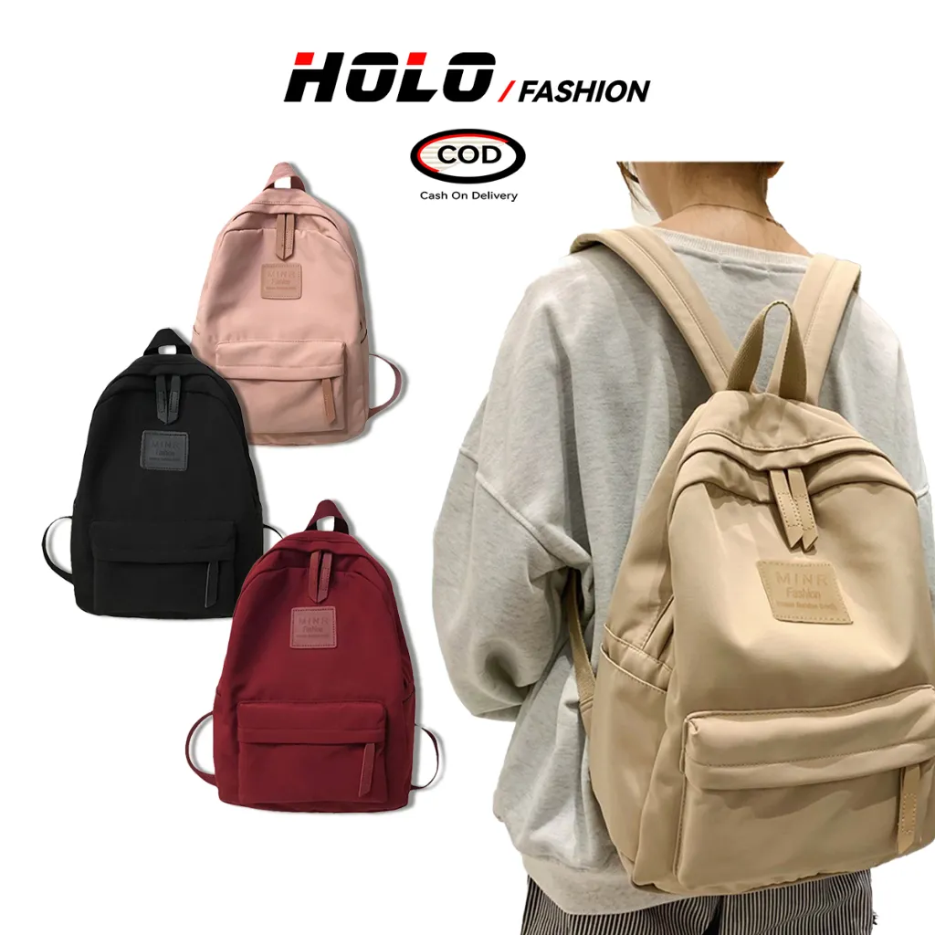 HOLO Tas Ransel Sekolah Cewek Tas Ransel Wanita Korea Import Tas Wanita Cantik Terbaru Backpack