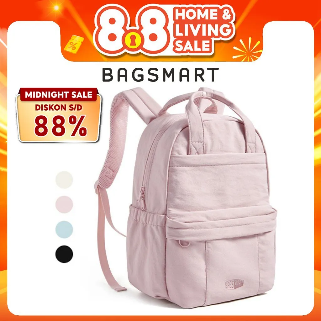BAGSMART Casual Backpack Fashion 14 inch Ringan College School BookBag Tahan Air Travel Backpack