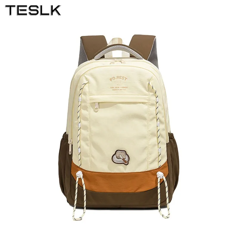 TESLK Ransel pelajar Korea tahan air ransel wanita berkapasitas besar