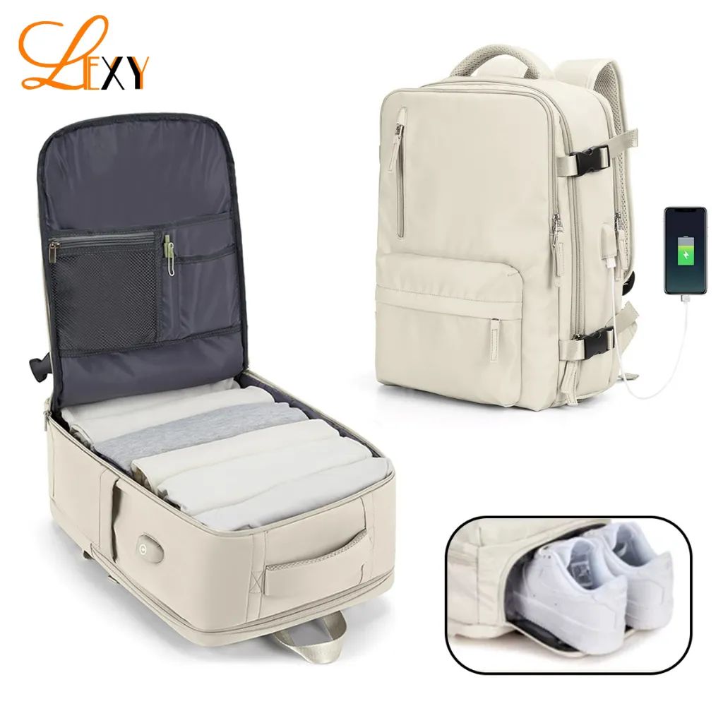 LEXY Tas Ransel Travel Backpack Wanita Multi-fungsi Waterproof Laptop Backpack 16 inch 35-55 Liter