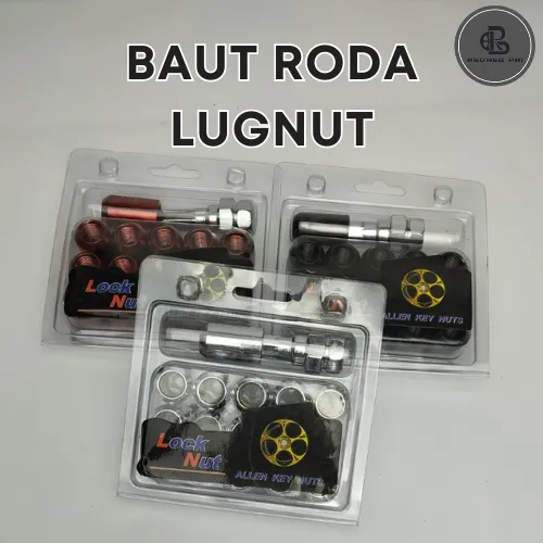 Mur Roda L Racing Baut Lugnut Roda Velg 12x1.5mm dan 12x1.25mm 16Pcs