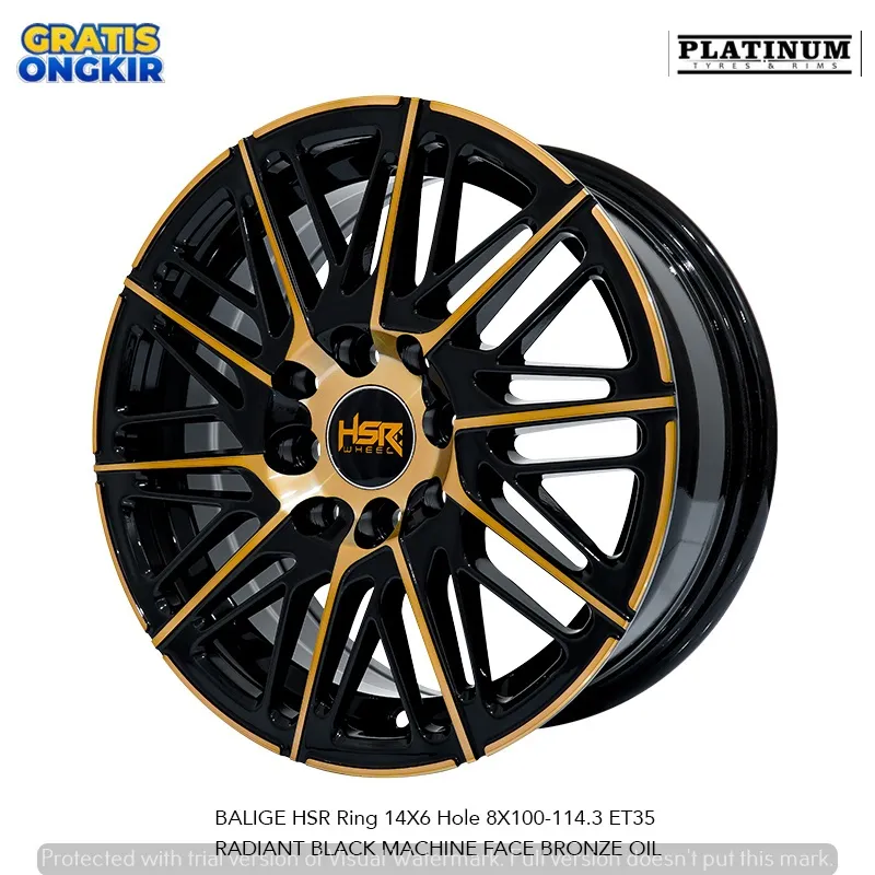 Promo velg hsr balige R14 lubang baud 4x100-4x114,3 - velg racing mobil xenia avanza datsun brio dll