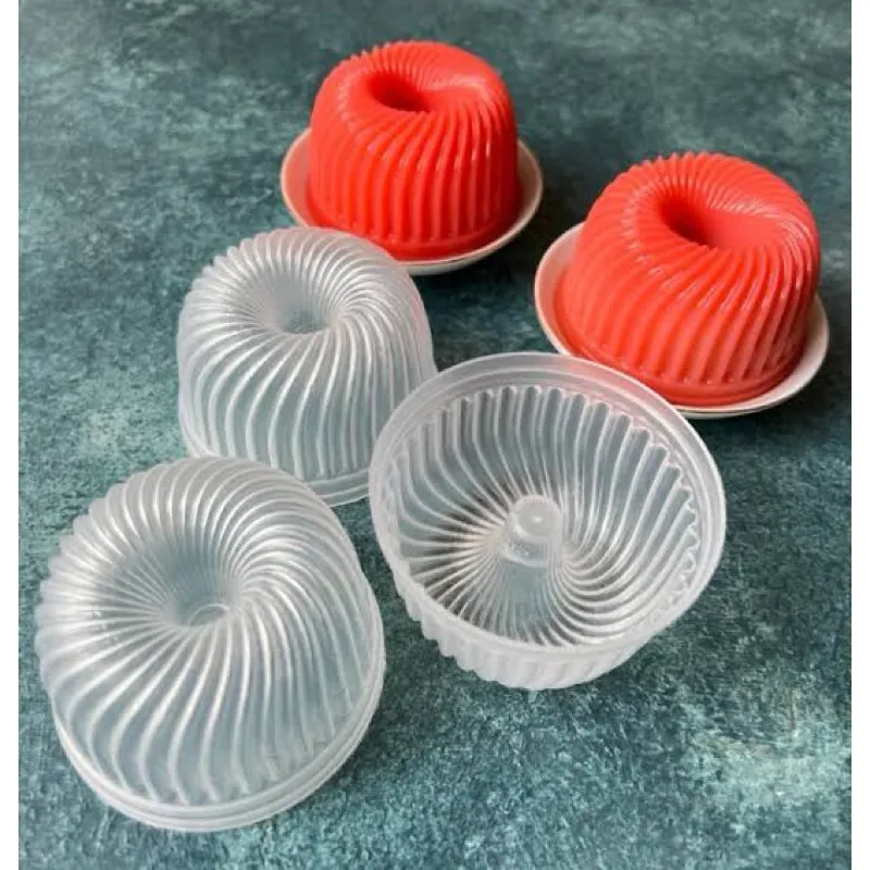 Cetakan Pudding Mini Bolu Kukus Loyang Motif Twist isi 12pcs