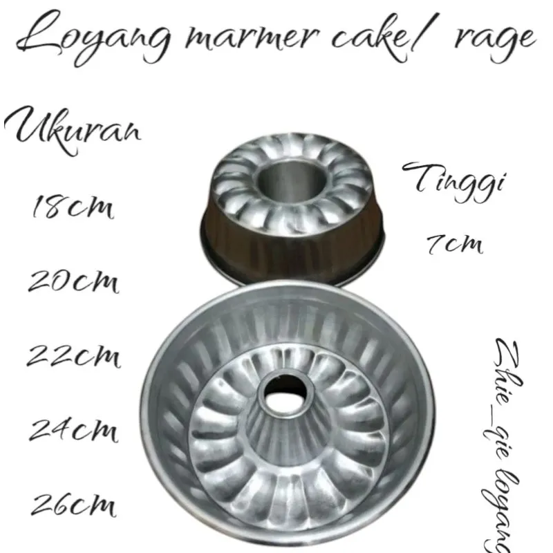 Loyang marmer cake pres tanpa sambungan/loyang rege ukuran 18.20.22.24.26cm