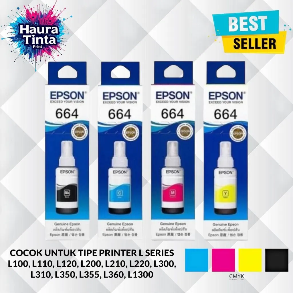 Tinta Refill Printer Epson 664 Original 100%
