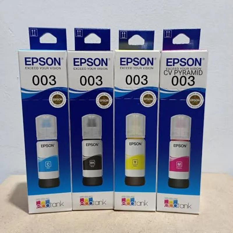 Tinta Epson 003 Original untuk L1110 L1210 L3100 L3101 L3110 L3150 L3210 L3211 L3250 L3550 L5190 L5290 L5590