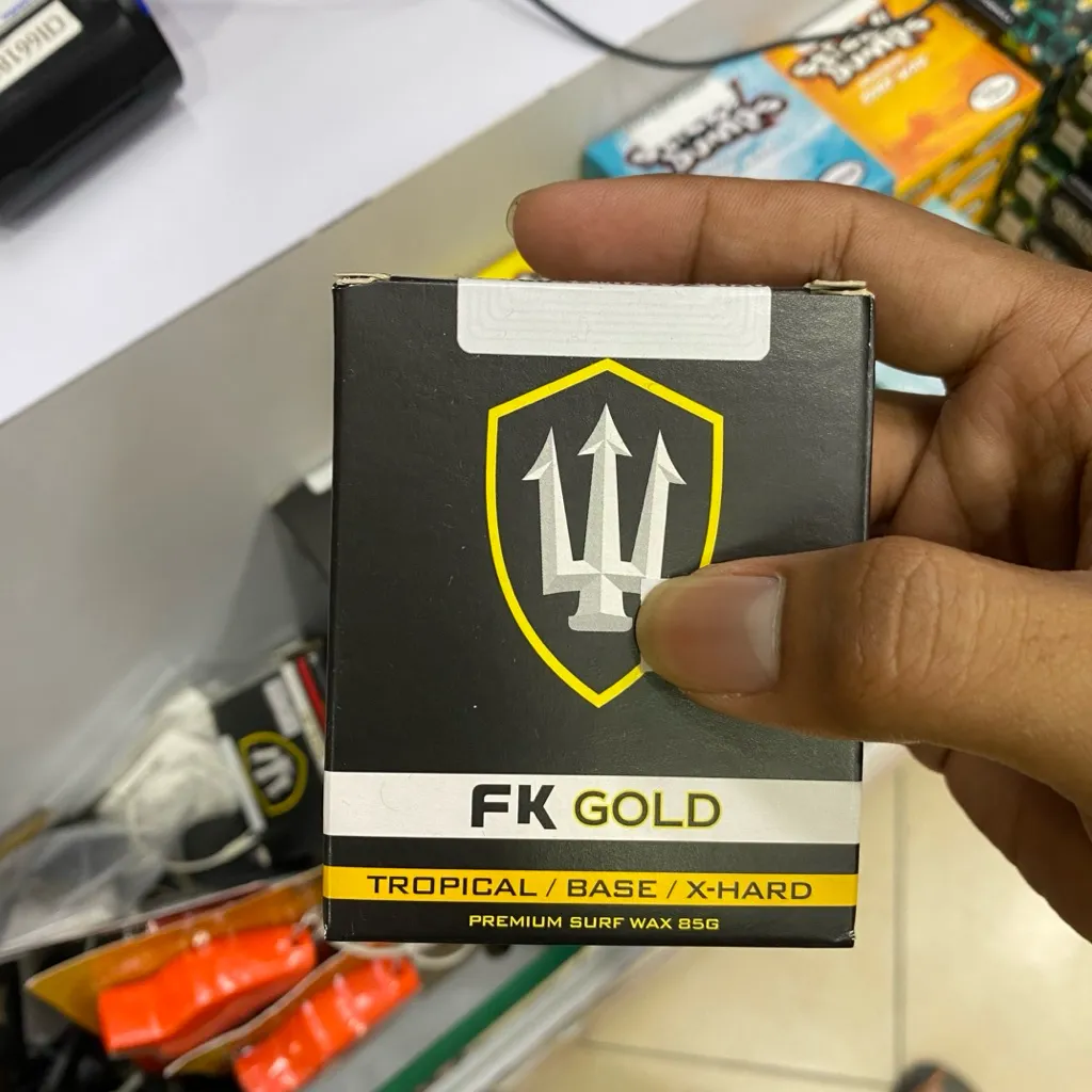 Wax Selancar FK Gold 85g - Pilihan Tropical Base atau Warm Top | Premium Surf Wax