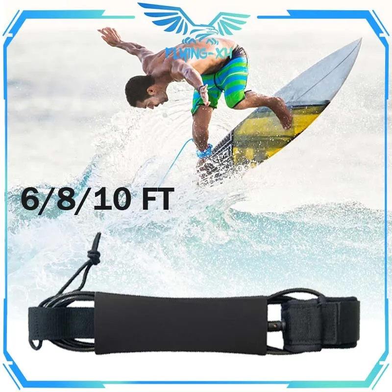 6/8/10ft Surf Leash Leg Rope Surfboard Tali Papan Surfing Leash Surfboard Leash Surfing Tali Pengaman Selancar