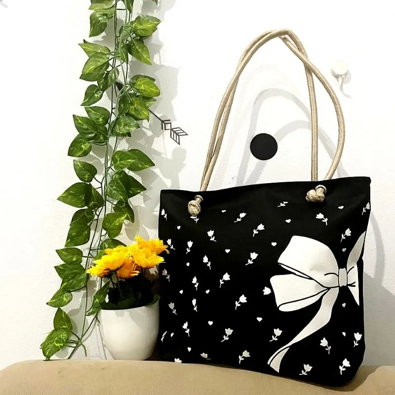 ADELIABAG Tas Tote Bag Wanita Tas Aestetic Tas Kekinian Tas Viral Tote Bag Tali Sumbu  Penutup Resleting