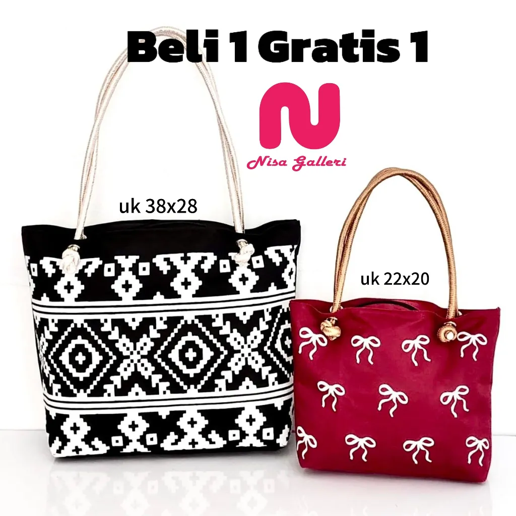 NISA GALLERI Totebag Travel Tote Serbaguna 2 ukuran