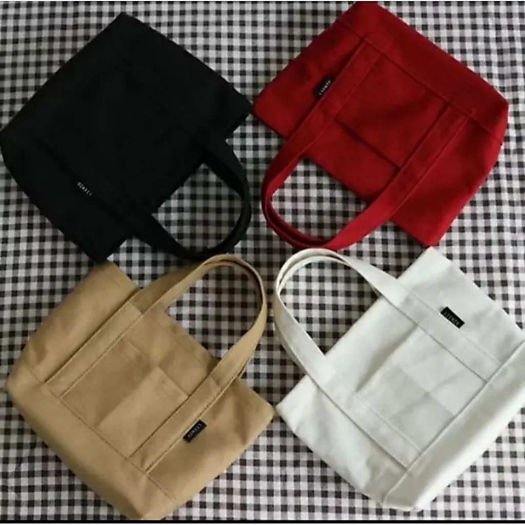 Tote Bag Wanita Totebag kanvas polos mini Tas Bahu Wanita Remaja Kekinian