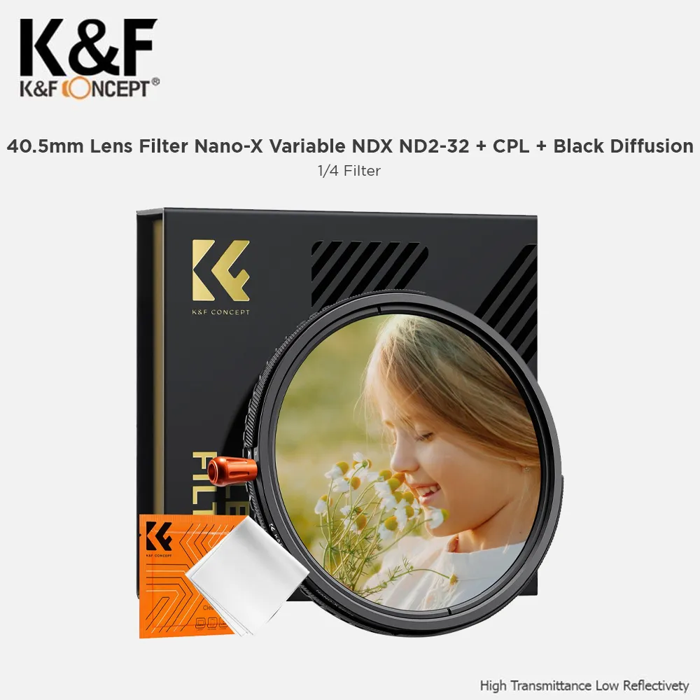 KNF Concept Lens Filter Nano-X CPL + VND2-32 + Black Mist 1/4 Hybrid Filter Kit - Variant Size