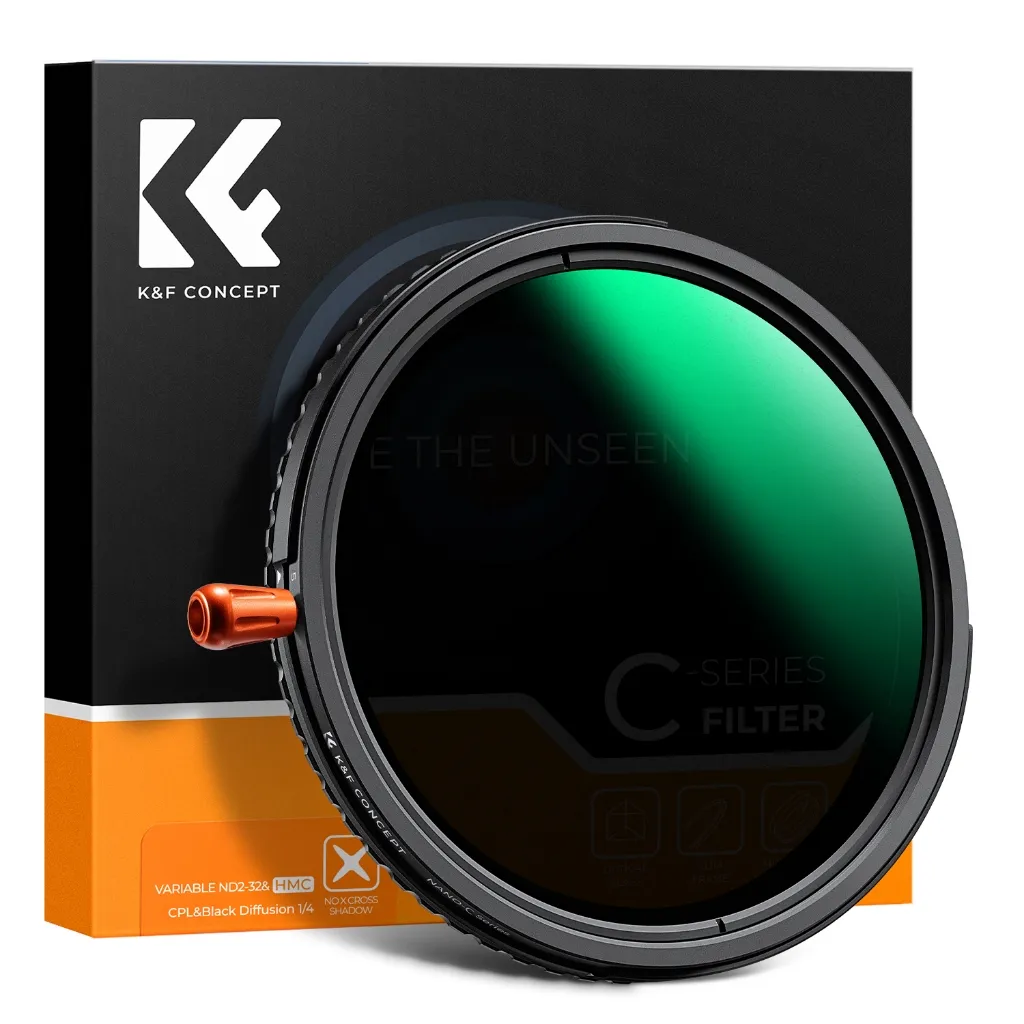Filter Lensa 3in1 ND2-ND32 + CPL + 1/4 Black Mist K&F Concept Filter Hybrid