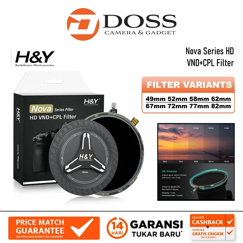 H&Y Nova Series Filter HD VND+CPL Filter