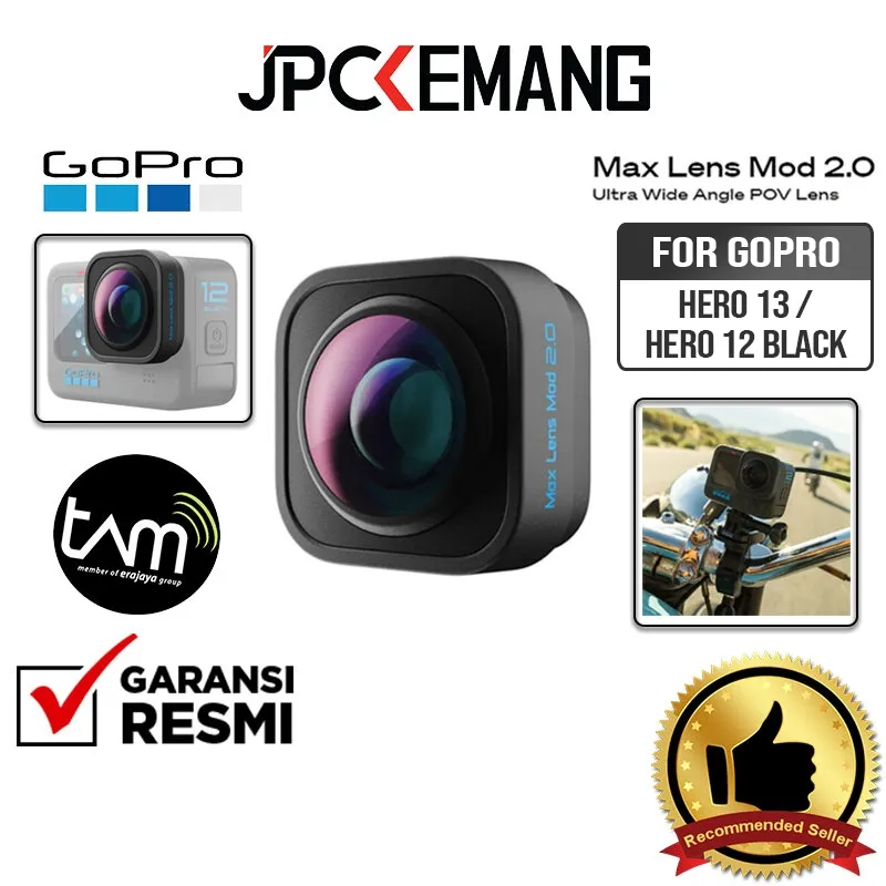 GoPro Max Lens Mod 2.0 Ultra Wide Angle POV Lens Mod (ADWAL-002) Go Pro HERO 13 / HERO 12 Black Garansi Resmi