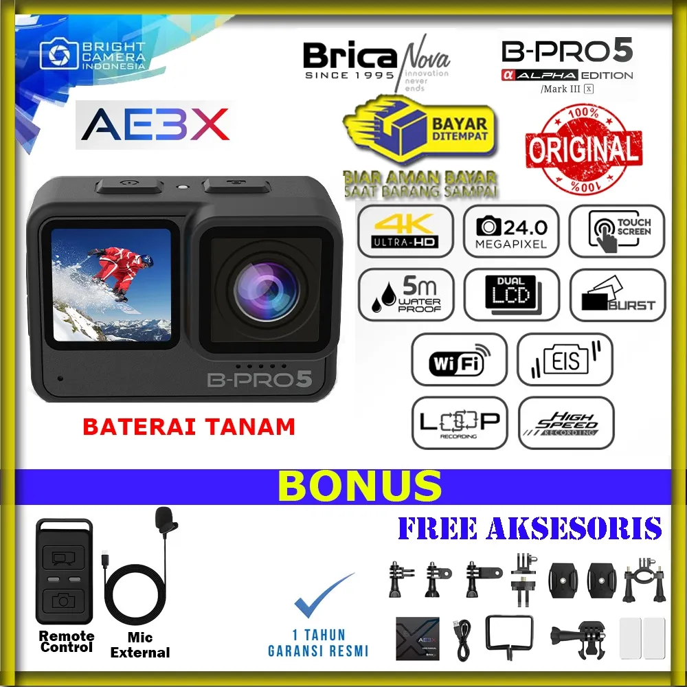 Action Camera Brica B-Pro 5 Alpha Edition 4K Mark III X - AE3X - EIS