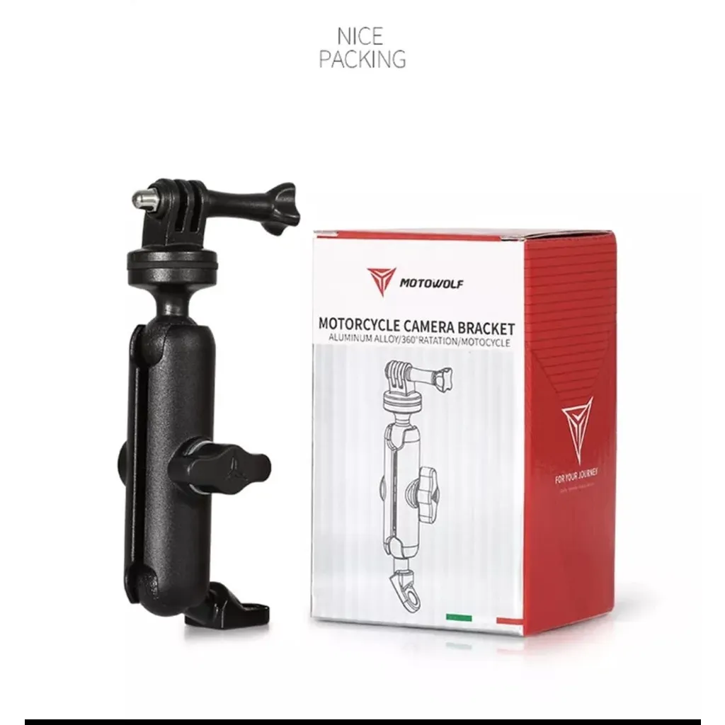 Breket GoPro Action Cam Holder Kamera Motor Camera 360 Motowolf Brecket - MDL3519