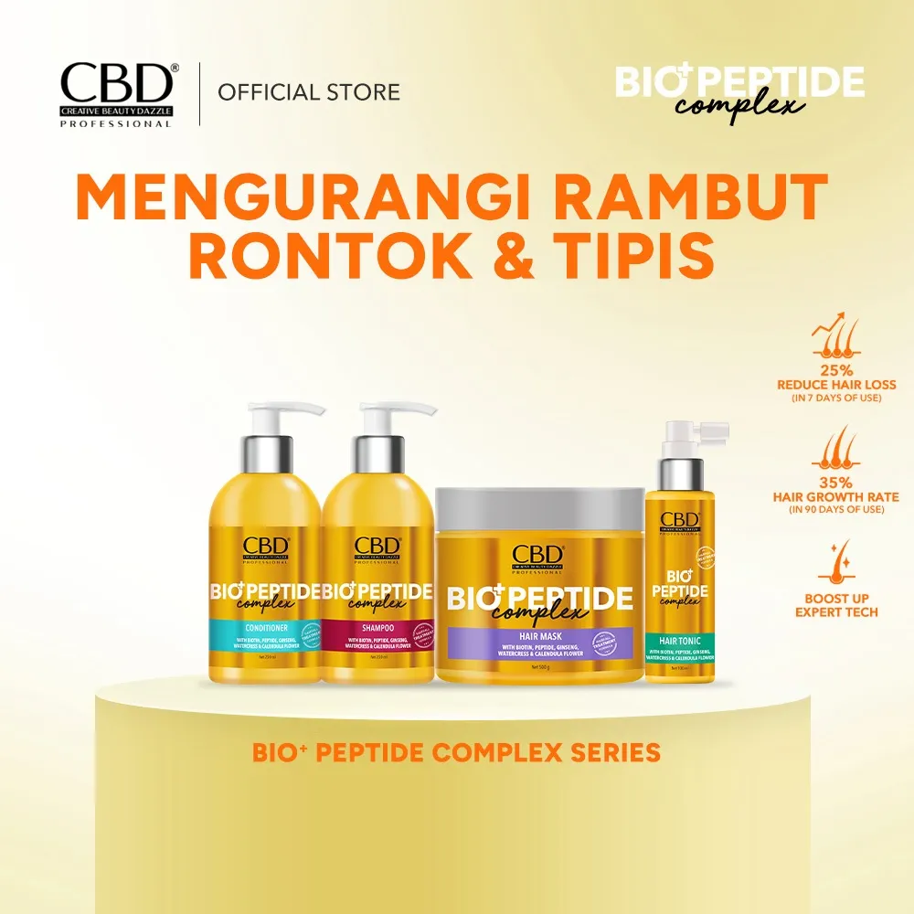 CBD BIO+PEPTIDE COMPLEX Shampoo / Conditioner / Hair Mask / Hair Tonic  for Hair Fall Treatment | Rambut Rontok | Hair Loss | Haircare
