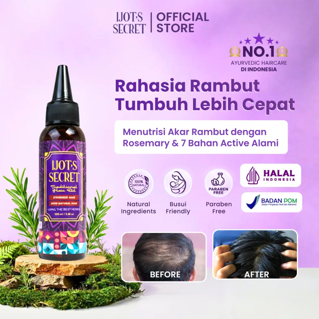 [SIZE JUMBO] Ijot's Secret Traditional Hair Oil - Minyak Rambut Menyuburkan Rambut dan Mengurangi Kerontokan