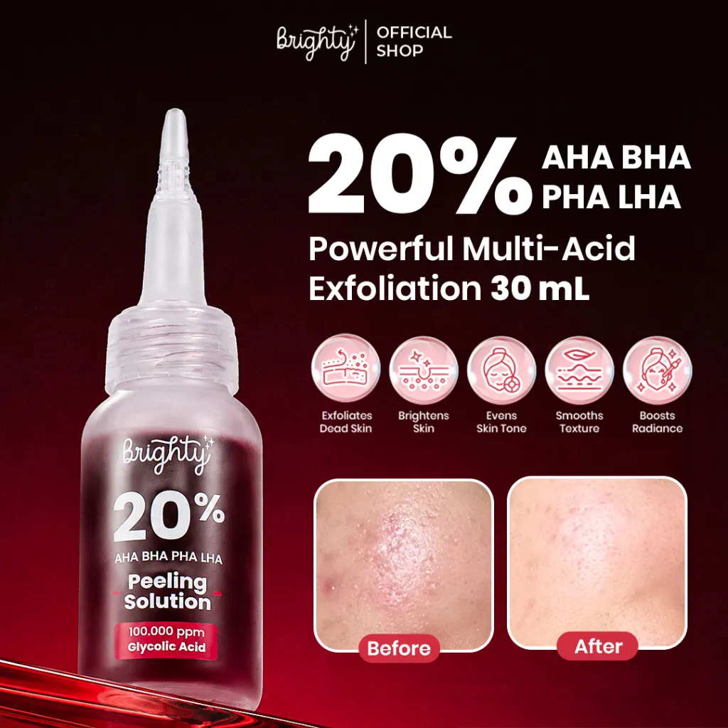 [NEAR EXPIRED DATE] Brighty 20% AHA BHA PHA LHA Peeling Solution Membantu Mencerahkan Kulit Wajah