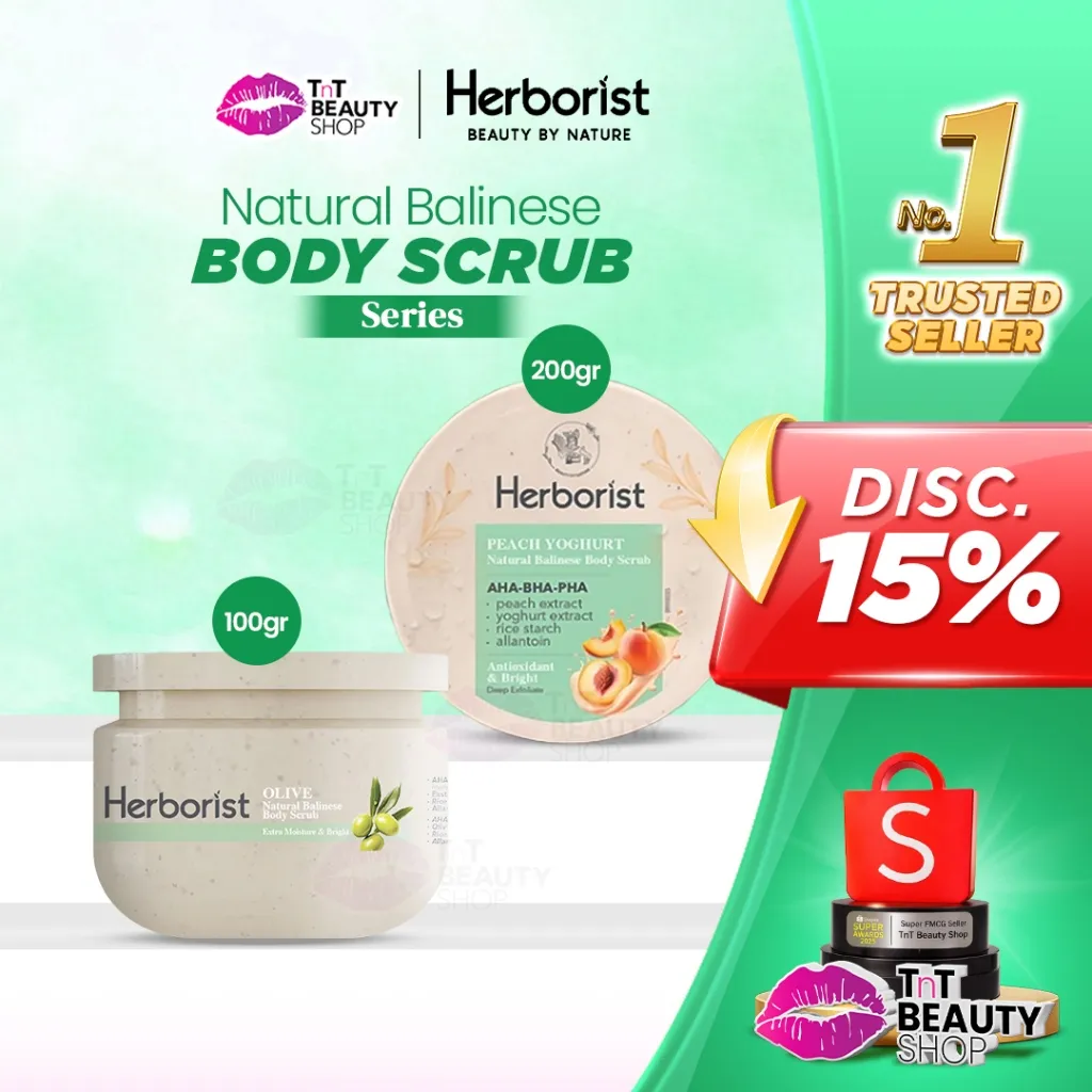 Herborist Natural Balinese Body Scrub AHA-BHA-PHA Lulur Exfoliasi Herborist | TnT Beauty Shop