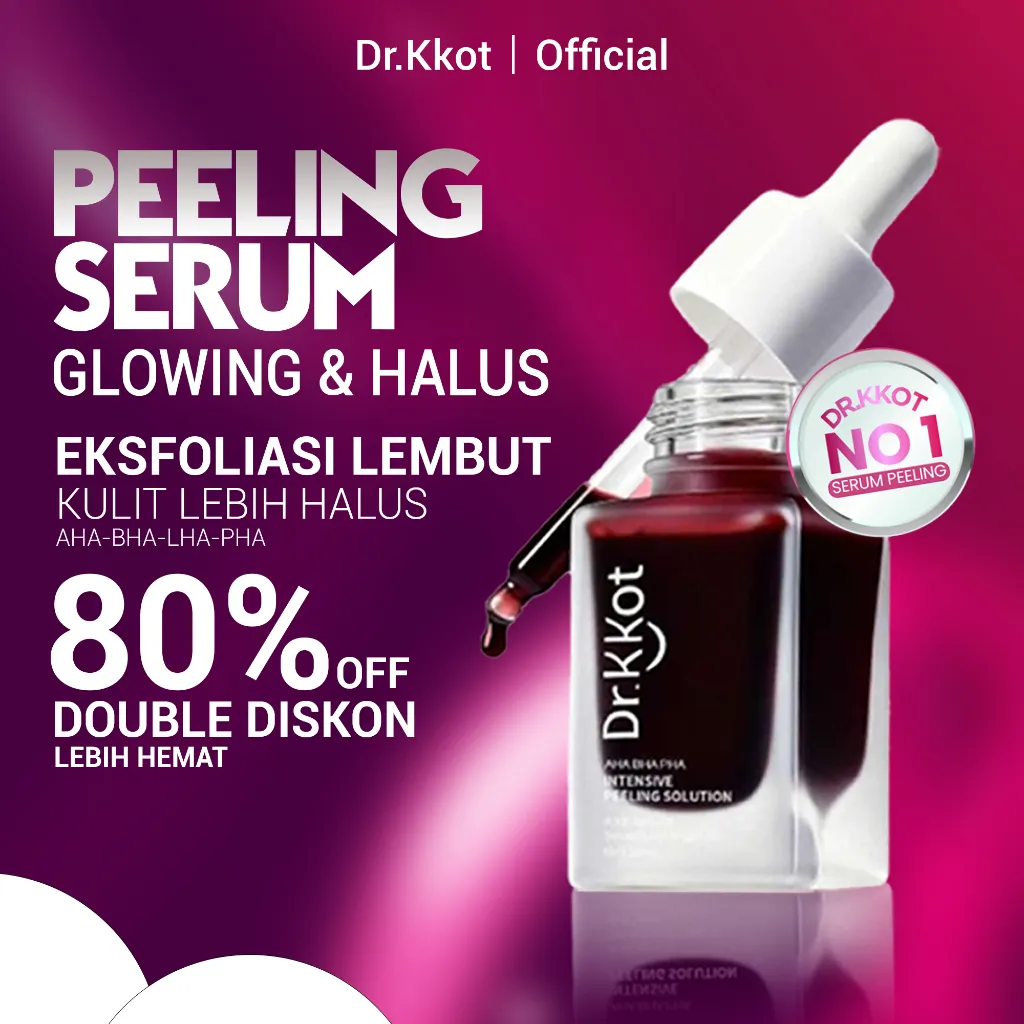 { Harga Spesial Live } Dr.KKOT Peeling Solution AHA BHA LHA PHA Exfoliating Serum Angkat Sel Kulit Mati Cerahkan & Haluskan Wajah