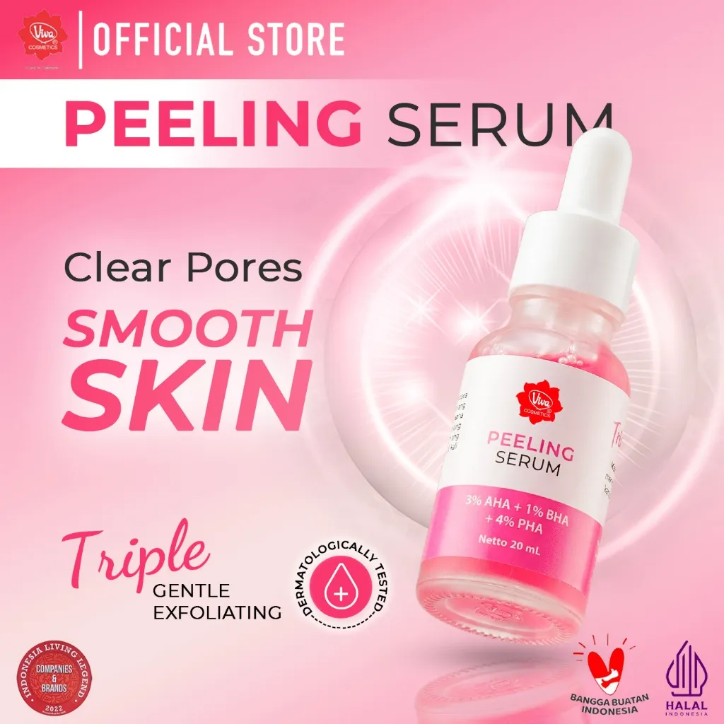 Viva Peeling Serum with Glycolic Acid (AHA), Salycilic Acid (BHA), Gluconolactone (PHA) - 20ml