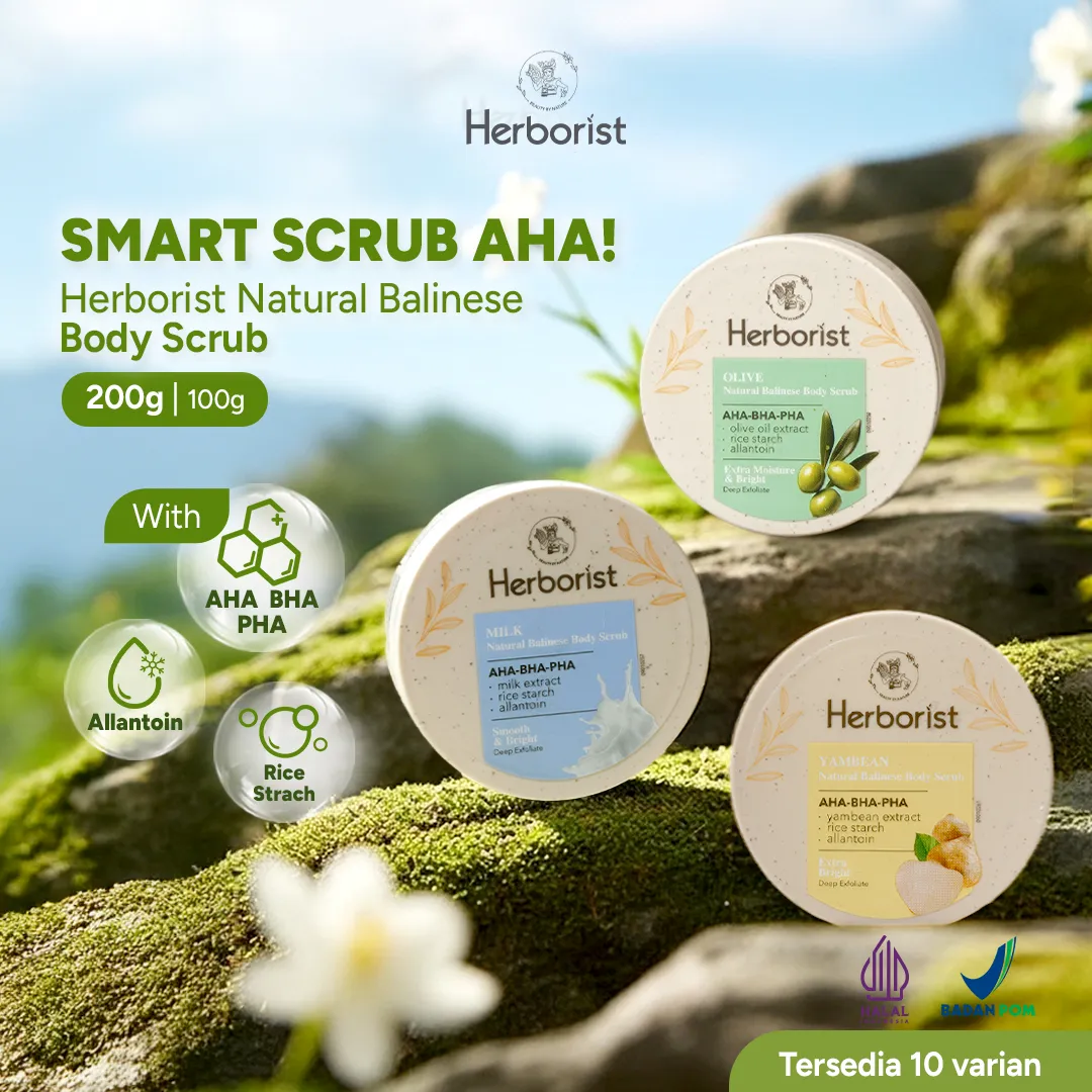 Herborist Natural Balinese Body Scrub AHA-BHA-PHA 100gr/200gr